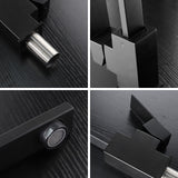 Cheflaud Robinet Cuisine Mitigeur Noir 7-Forme bec Haut Rotatif 360° Inxo Robinet avec aérateur