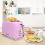 2-Slice Toasters Stainless Steel Retro Toaster with Extra Wide Slots - Pastel Green