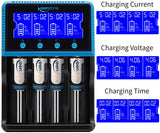 18650 Battery Charger, Keenstone Smart Universal Charger LCD Display for Rechargeable Batteries Ni-MH Ni-Cd AA AAA Li-ion LiFePO4 IMR 10440 14500 16340 RCR123A 26650