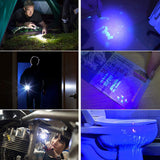 Morpilot UV Flashlight With Batteries, 2 in 1 Back Light & White Led Flashlight 5 Modes 500LM High Lumens Handheld Blacklight UV Torch Urine Detector for Spot Carpet Pet Urine Stain Catch Scorpions