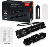 Pocket Knife, Multi Folding Knife and Flashlight Set, Pocketclip, Glass Breaker, Seatbelt Cutter Survival Knives for Hiking, Camping, Fishing, Pocket Knives for Man, Husband, Boyfriends, Brother