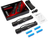 Keenstone Rechargeable LED Flashlights 2 Pack, 1500 High Lumens, Zoomable, 5 Modes, Waterproof Tactical Handheld Flashlight for Emergencies or Hiking, 4pcs 18650 Battery and Charger Included