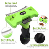 Morpilot Pet Grooming Brush, Deshedding Dog Brush with Quick Self Cleaning, Professional Pet Comb Removes Loose Hair and Combats Reduces Shedding Up To 95%, Deshedding Brush for Dogs and Cats (M)