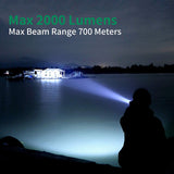 Keenstone High-Powered Led Flashlight 2 Packs, 2000 High Lumens Tactical Flashlights, Zoomable and Water Resistant, 5 Light Modes, Super Bright Flashlights for Camping and Emergency