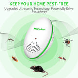 Ｍ－１ Ultrasonic Pest Repeller 4 Pack Electronic Repeller Indoor Plug-in - Get rid of - Rodents, Mice, Rats, Squirrels, Bats, Insects, Bed Bugs, Ants, Fleas, Mosquitos, Fly, Spiders, Roaches!
