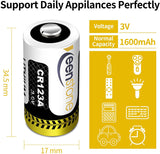 CR123A 3v Lithium Battery 18 Pack, Keenstone UL Certified Non-Rechargeable 1600mAh Lithium Batteries for Flashlight Torch Microphones (NOT for Arlo Cameras)