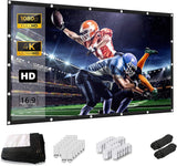 Projector Screen, Keenstone 120 inch 16:9 HD Foldable Anti-Crease Portable Projector Movies Video Screen for Home Theater Outdoor Indoor