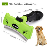 Morpilot Pet Grooming Brush, Deshedding Dog Brush with Quick Self Cleaning, Professional Pet Comb Removes Loose Hair and Combats Reduces Shedding Up To 95%, Deshedding Brush for Dogs and Cats (L)