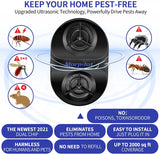 Ｍ－３Ultrasonic Pest Repeller 4Pack, Electronic Device - Best Plug in - Get Rid of - Rodents, Squirrels, Mice, Rats, Bats, Insects - Roaches, Spiders, Fleas, Bed Bugs, Flies, Ants, Mosquitos, Fruit Fly!