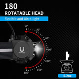 morpilot Headlamp, 1200 Lumens USB Rechargeable Head Lamps, IPX 65 Waterproof Headlight with Adjustable Headband, 5 Modes Led Headlamp Flashlight for Outdoor Camping Hiking Hard Hat Light (2 Packs)