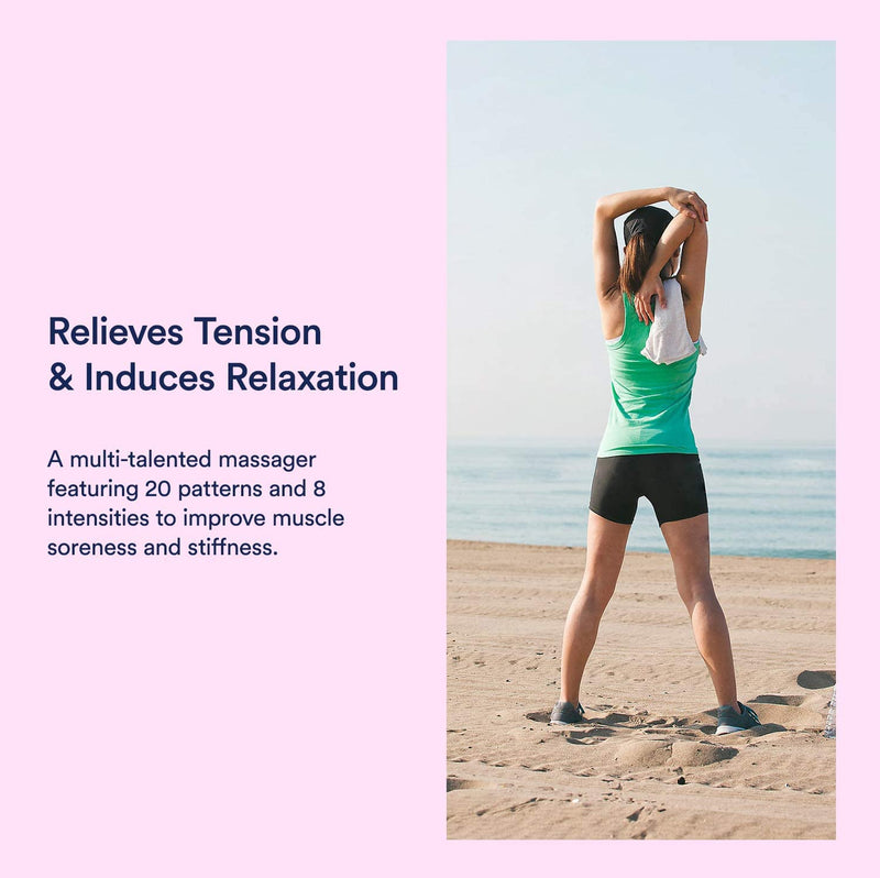 Morpilot Products Rechargeable Personal Wand Massager - Quiet & Waterproof - 20 Patterns & 8 Speeds - Travel Bag Included - Women & Men - Perfect for Tension Relief, Muscle, Back, Soreness, Recovery