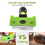 Morpilot Pet Grooming Brush, Deshedding Dog Brush with Quick Self Cleaning, Professional Pet Comb Removes Loose Hair and Combats Reduces Shedding Up To 95%, Deshedding Brush for Dogs and Cats (M)