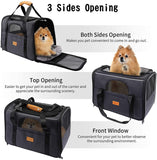Cat Carrier MORPILOT® Extra Large Cat Bag with Water Bowl, Soft Sided Tsa Airline Approved Pet Carrier up to 25LB, Travel Puppy Carrier Cat Carrier for Small Medium Large Dogs Cats Rabbits - Gray