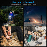 Handheld Flashlight Pocket Knife Set, Cheflaud LED Flashlight with 5 Modes Zoomable Water Resistant and Hunting Knife Combo for Outdoor Camping Hiking Fishing Traveling Men's Gift