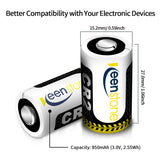 12Pcs CR2  Compatible CR15H270 3V CR2 850mAh Lithium Batteries