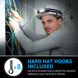 morpilot Headlamp, 1200 Lumens USB Rechargeable Head Lamps, IPX 65 Waterproof Headlight with Adjustable Headband, 5 Modes Led Headlamp Flashlight for Outdoor Camping Hiking Hard Hat Light (2 Packs)