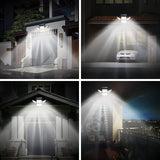 morpilot Solar Lights Outdoor, 214LED 1500lM Led Flood Lights, 360°Wide Angle Illumination with 3 Modes, IP65 Waterproof Motion Sensor Outdoor Lights for Garden Fence Yard Patio Garage