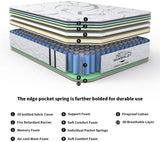 Morpilot 10" 3Hybrid Mattress,CertiPUR-US Certified Memory Foam Pocket Spring Mattress, Twin Mattress in a Box