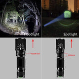 Led Flashlight, 2 in 1 Tactical Flashlight & UV Light Blacklight 5 Modes 500LM High Lumens Handheld Flashlight for Camping, Hiking, Flashlights for Emergencies (Battery Included)