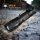 Led Flashlight, 2 in 1 Tactical Flashlight & UV Light Blacklight 5 Modes 500LM High Lumens Handheld Flashlight for Camping, Hiking, Flashlights for Emergencies (Battery Included)
