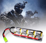 Keenstone 9.6V 1600mAh Butterfly Nunchuck Stick Mini Battery Pack with Mini Tamiya Connector for Airsoft Guns ICS CA TM SRC JG G36 G&M733 etc