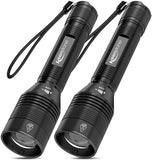 Keenstone High-Powered Led Flashlight 2 Packs, 2000 High Lumens Tactical Flashlights, Zoomable and Water Resistant, 5 Light Modes, Super Bright Flashlights for Camping and Emergency