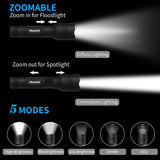 Rechargeable Bicycle Light, Bike Light with Free Tail Lights, Bright 700 Lumens Bike Headlight for Mountain Street Bikes Front and Back, 5 Modes LED Handheld Flashlight, Battery and Charger Included