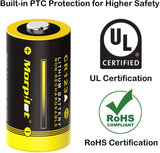 3V CR123A Lithium Battery, High Capacity 1500mAh Non-Rechargeable CR123A Batteries PTC Protected for Flashlight, Camera, Toys, Alarm System (Not Compatible with Arlo Cameras) (20PCS) (Yellow)