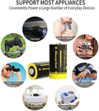 3V CR123A Lithium Battery, High Capacity 1500mAh Non-Rechargeable CR123A Batteries PTC Protected for Flashlight, Camera, Toys, Alarm System (Not Compatible with Arlo Cameras) (20PCS) (Yellow)