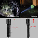 2 in 1 Led Flashlight, USB Rechargeable UV Lamp, Black Light and White Light Flashlights, 500Lumen, 395nm Mini Light Torch Detector for Pets Urine and Stains