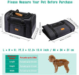 Cat Carrier Dog Carrier, Pet Travel Carrier Airline Approved for Small Dogs Puppies Cats of 15lbs, Portable Pet Transport Bag with Adjustable Shoulder Strap + Removable Soft Cushion + Foldable Bowl