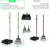 morpilot Large Pet Pooper Scooper, Bigger Dog Pooper Scooper, Adjustable Long Handle, Stainless Metal Tray, 11 Teeth Rake for Large, Medium, Small, Dogs and Pets, Great for Lawns, Grass