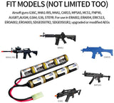 Keenstone 9.6V 1600mAh Butterfly Nunchuck Stick Mini Battery Pack with Mini Tamiya Connector for Airsoft Guns ICS CA TM SRC JG G36 G&M733 etc
