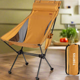 Ultralight High Back Camping Chair, Lightweight Folding Chairs with Headrest, Portable Compact for Outdoor Camp, Hiking, Picnic, Backpacking