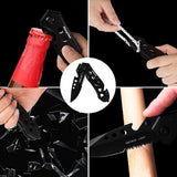 Morpilot Tactical Flashlight and Pocket Knives Set, Super Bright Handheld Flashlight and 5 in 1 Multitool Tactical Knife for Camping Hiking Backpacking Fishing