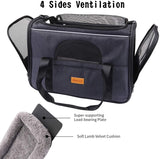 Cat Carrier MORPILOT® Extra Large Cat Bag with Water Bowl, Soft Sided Tsa Airline Approved Pet Carrier up to 25LB, Travel Puppy Carrier Cat Carrier for Small Medium Large Dogs Cats Rabbits - Gray