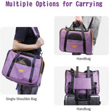 morpilot Pet Travel Carrier Bag, Portable Pet Bag - Folding Fabric Pet Carrier, Travel Carrier Bag for Dogs or Cats, Pet Cage with Locking Safety Zippers, Foldable Bowl, Airline Approved