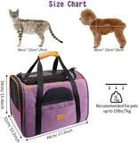morpilot Pet Travel Carrier Bag, Portable Pet Bag - Folding Fabric Pet Carrier, Travel Carrier Bag for Dogs or Cats, Pet Cage with Locking Safety Zippers, Foldable Bowl, Airline Approved