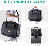 Cat Carrier Dog Carrier, Pet Travel Carrier Airline Approved for Small Dogs Puppies Cats of 15lbs, Portable Pet Transport Bag with Adjustable Shoulder Strap + Removable Soft Cushion + Foldable Bowl