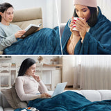 Electric Heated Throw Blanket, Keenstone Machine Washable Fast Heated Flannel Blanket Twin Size, Darkturquoise