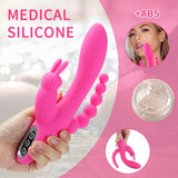 3 In 1 Rabbit Vibrator Dildo Rechargeable Vibrator