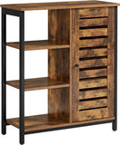 Storage Cabinet, Cupboard, Multipurpose Cabinet, 3 Open Shelves and Closed Compartments, for Kitchen, Living Room, Bedroom, Industrial