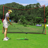 Keenstone Tri-Turf Golf Hitting Mat, Portable Golf Grass Mat for Driving, Chipping Practice Training with Adjustable Tees and Foam Practice Balls, Ideal for Indoor or Outdoor Training