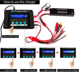 Keenstone Lipo Battery Charger/Discharger with Low Voltage Checker, 10A 100W AC/DC 1S-6S Digital Battery Balance Charger for Li-Po Li-Hv Li-Ion Li-Fe NiMH Ni-Cd Pb