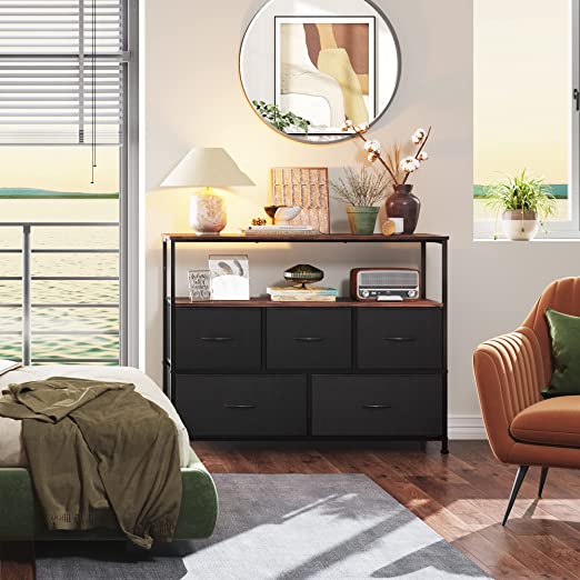 MONVANE 3-in-1 Television stand for 65 Inch TV Stands,with Open Shelves for Living Room, Black