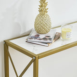 Gold Console Table entryway Table