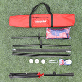 Keenstone 7' X 7' Baseball & Softball Practice Hitting & Pitching Net with Bow Frame, Carry Bag and Bonus Strike Zone, Great for All Skill Levels | Collapsible and Portable