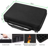Keenstone Battery Organizer Storage Case, Fireproof Waterproof Explosionproof Battery Hard Holder Box, Holds 139 Batteries AA AAA C D 9V, Battery Storage with Tester (Batteries Not Included), Black