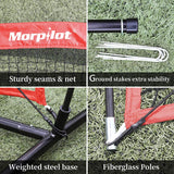 Keenstone 7' X 7' Baseball & Softball Practice Hitting & Pitching Net with Bow Frame, Carry Bag and Bonus Strike Zone, Great for All Skill Levels | Collapsible and Portable