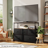 MONVANE 3-in-1 Television stand for 65 Inch TV Stands,with Open Shelves for Living Room, Black